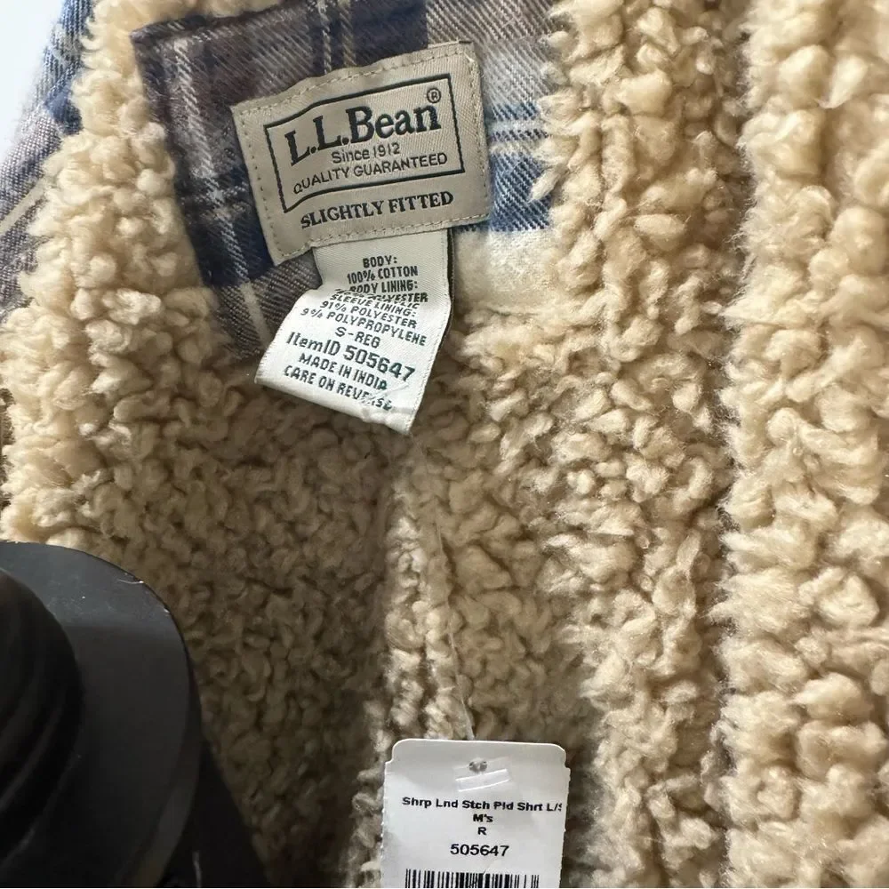 Men's Sherpa-Lined Scotch Plaid Shirt, Slightly Fitted